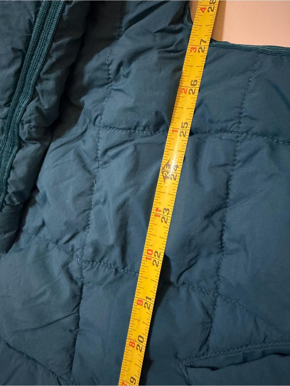 Free People Movement PippaPackable TealBlue Quilted PufferJacket oversized stain - Picture 15 of 16